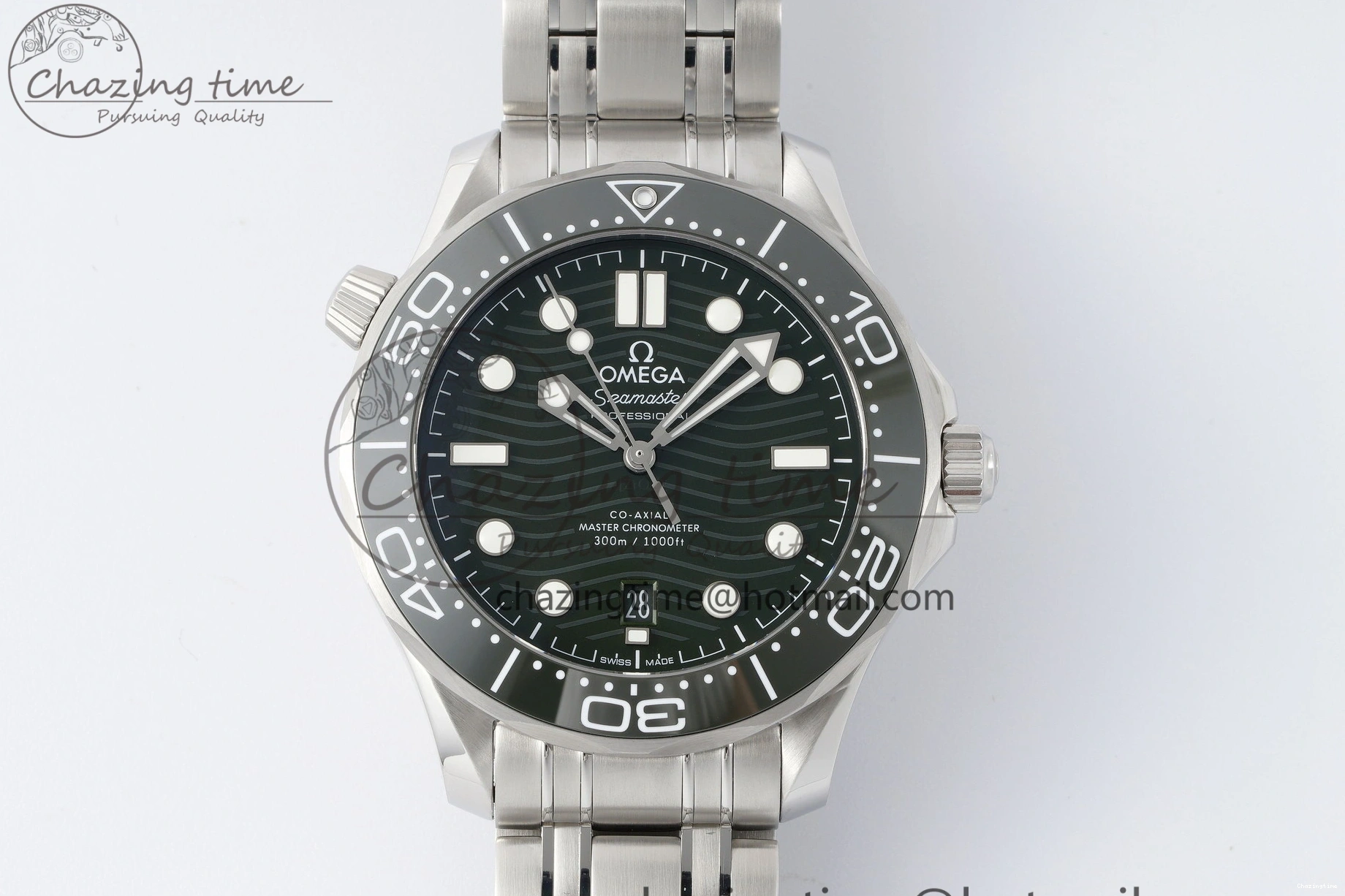 0110 Seamaster Diver 300M VSF 1:1 Best Edition Green Ceramic Green Dial on SS Bracelet A8800 V Popular 7824